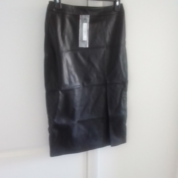 Steve Madden Dresses & Skirts - Steve Madden Amarilla Faux-Leather Black Skirt
